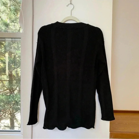 NWT Free People Beach Oasis Set Black Crop Cardigan Sweater Shorts 2 Piece Set - Picture 9 of 15